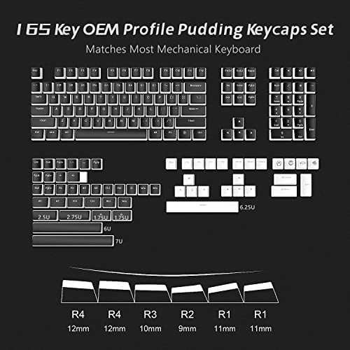 XVX Pudding Keycaps - PBT Keycaps - 165 Keys