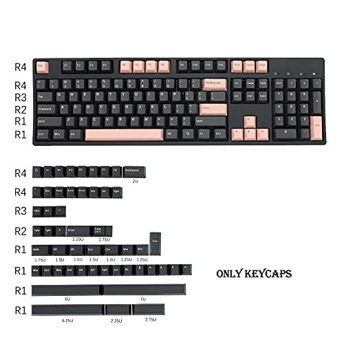 Gliging Dark Olivia PBT Keycaps for Mechanical Keyboards
