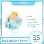 EPOMAKER Sea Salt Silent Linear Keyboard Switches, LED-Compatible