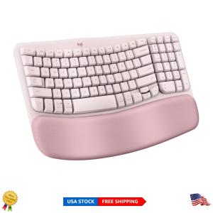 Ergonomic Bluetooth Wireless Keyboard in Rose Color