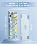 Rainbow Backlit Wireless Keyboard with Creamy Membrane
