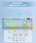 Wireless Rainbow Backlit Membrane Keyboard with Bluetooth