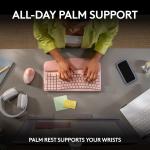 Ergonomic Bluetooth Wireless Keyboard in Rose Color