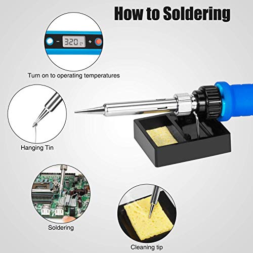 80W Wireless Soldering Iron Kit with Ceramic Heater