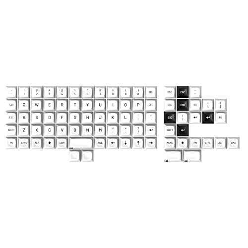MT3 Black-on-White Bow Keycap Set for Mechanical Keyboards