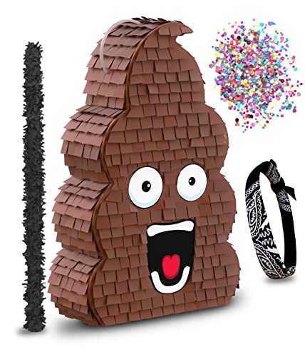 Funny Poop Piñata 4-Piece Party Set