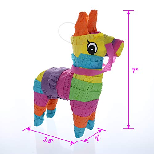 Mini Donkey and Rainbow Llama Pinata Set