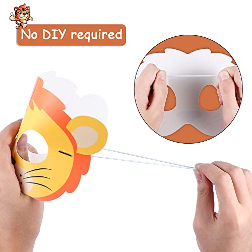 Animal Masks for Kids Jungle Safari Parties 16 Pieces