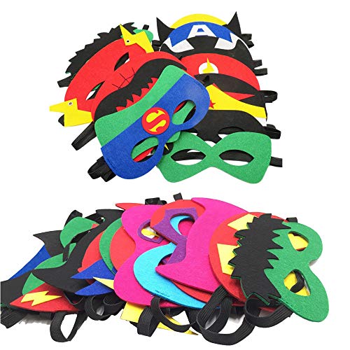 33 Pack Superhero Masks for Kids Birthday Party Favors