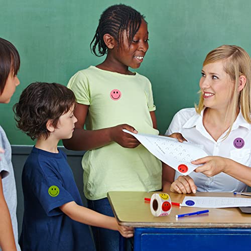 1500 Mini Smile Face Decal Stickers Assorted Color