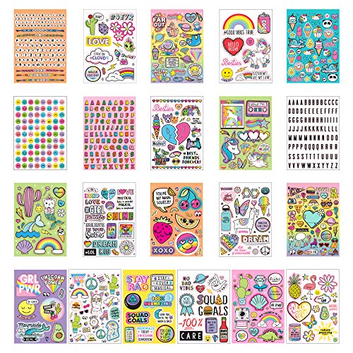 1500+ Kawaii Y2K Stickers: Positivity Quotes, Sweet Treats