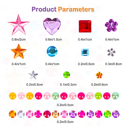 880pcs Gem Stickers - Self Adhesive Rhinestones for Crafts