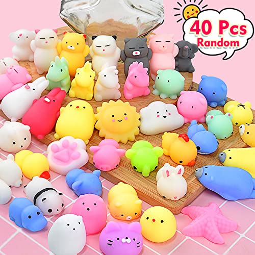 40pcs Mini Kawaii Squishies Party Favors Stress Relief