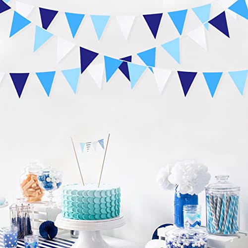 Royal Blue Triangle Flag Bunting Garland for Parties