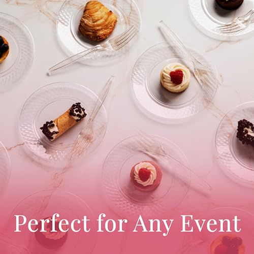 Gold Glitter Plastic Cutlery Set - 180 Pieces