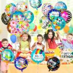 100 Happy Birthday Foil Balloons - 18IN Round