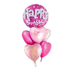 36-Inch Hot Pink Birthday Foil Balloons