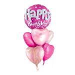 36-Inch Hot Pink Birthday Foil Balloons