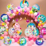 100 Happy Birthday Foil Balloons - 18IN Round