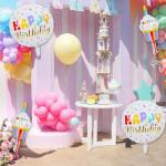 Rainbow Sprinkle Happy Birthday Cupcake Foil Balloons