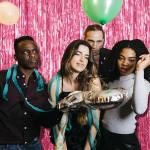 Pink Tinsel Curtain Backdrop - 2 Pack Party Decor