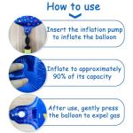 Blue Mylar Happy Birthday Balloon Set - 6 Pcs