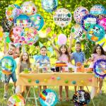 100 Happy Birthday Foil Balloons - 18IN Round