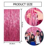 Pink Tinsel Curtain Backdrop - 2 Pack Party Decor
