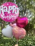 36-Inch Hot Pink Birthday Foil Balloons