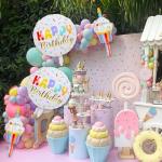 Rainbow Sprinkle Happy Birthday Cupcake Foil Balloons