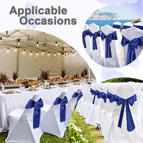 50 Pcs Wedding Chair Covers with Sashes Set