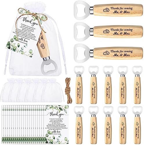 50 Wedding Favor Sets with Openers and Cards