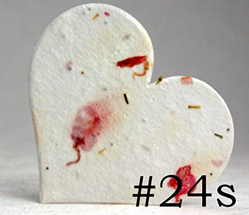 Heart Shape Seed and Petals Wedding Card Box