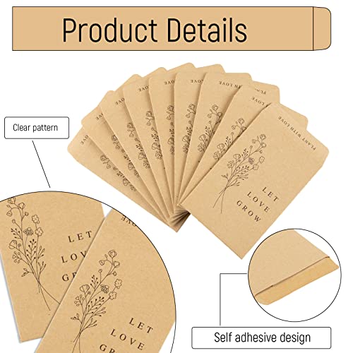 200 Pack Rustic Seed Packets for Weddings