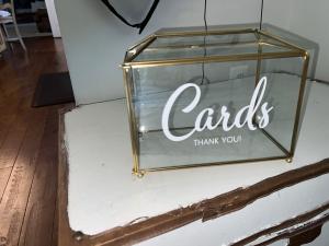 Vintage Glass and Gold Frame Wedding Card Box