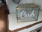 Vintage Glass and Gold Frame Wedding Card Box