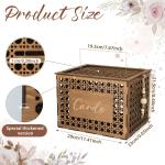 Vintage Wooden Wedding Card Box with Slot