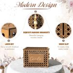 Vintage Wooden Wedding Card Box with Slot