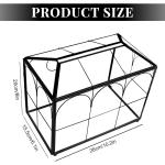 Vintage Black Glass Wedding Card Box with Lock