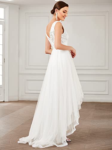 Cream Chiffon Bridesmaid Dress with Pleated Waist