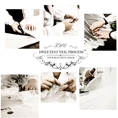 Unsutuo Bridal Cathedral Wedding Veil with Rhinestones