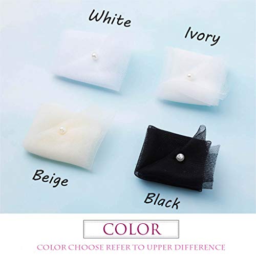 White 1 Tier Short Bridal Tulle Veil comb