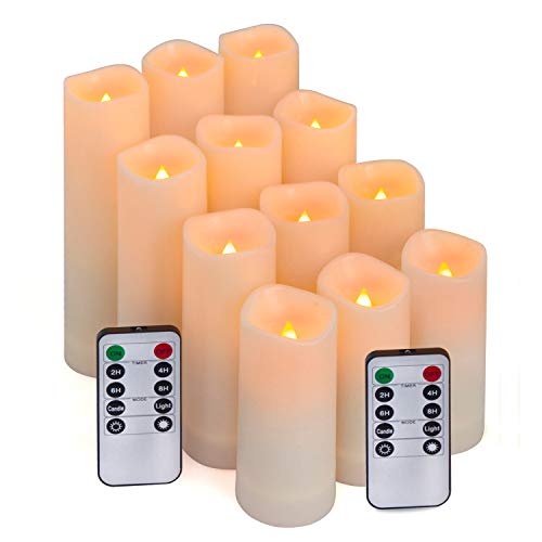 LED Flameless Candles with Remote Control and Timer
