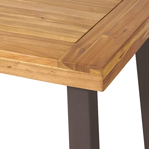 Acacia Wood Dining Table, Natural Stained