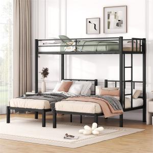 Metal Triple Bunk Bed Twin XL and Twin