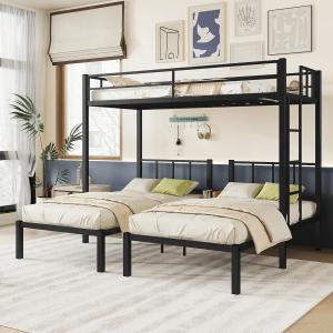 Metal Triple Bunk Bed for Three Kids