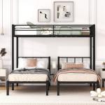 Metal Triple Bunk Bed Twin XL and Twin