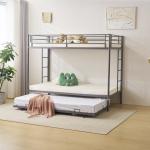 Twin Triple Bunk Bed with Trundle for All Ages
