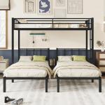 Metal Triple Bunk Bed for Three Kids