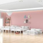 White Triple Bunk Bed with Slide and Ladder